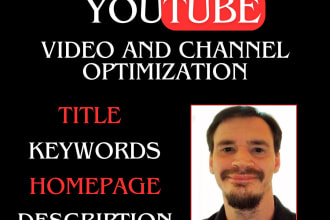 optimize your youtube homepage and videos for higher rank and views