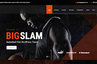 create basketball, football, and soccer academy website