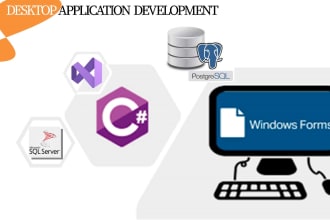 developed custom windows form desktop and asp dot net application with c sharp