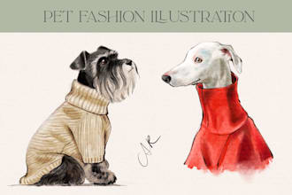 do pet fashion illustration