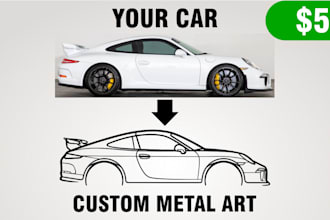 car silhouette for custom metal art