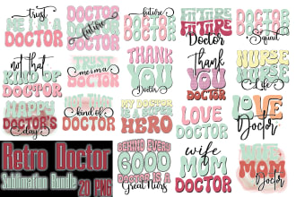 design retro doctor sublimation bundle