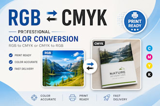 convert rgb to cmyk or cmyk to rgb professionally