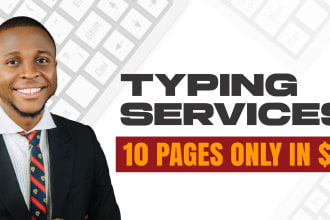 do a fast typing job, 100 pages in 1 day, your typist