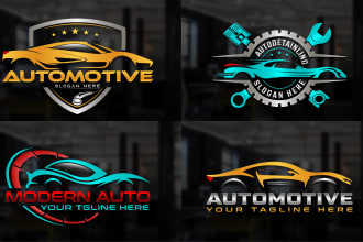design car wash auto detailing, automotive and car logo