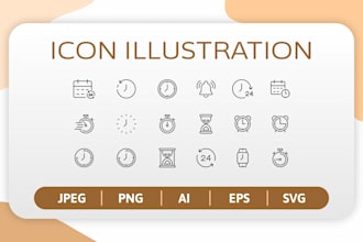design unique, modern, vector icons in 24 hours
