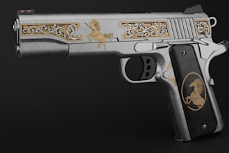 do high quality 3d weapons models, uv mapping, texturing, lods, game ready
