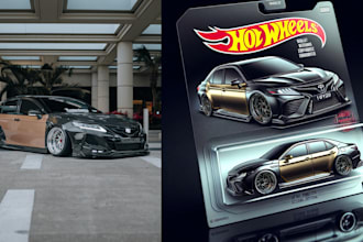 create custom hot wheels packaging of your car