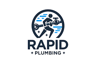 design wonderful construction logo for your plumbing company