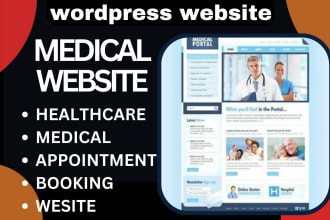 build medical website, clinic, healthcare, hospital appointment booking website