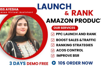 amazon product launch and rank on first page amazon PPC ads expert amazon SEO