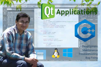 develop custom desktop app for windows and linux using qt