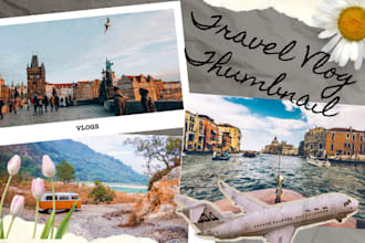 design your travel vlog thumbnail