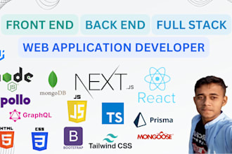 build full stack website using react, nextjs, tailwind, express, mongodb,graphql