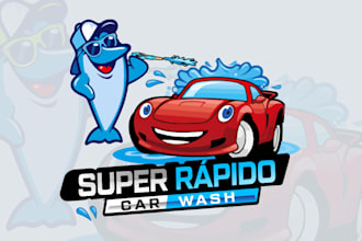 do creative automotive auto detailing and car wash logo