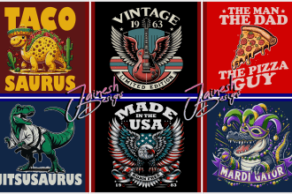 create a very unique custom graphic tshirt design
