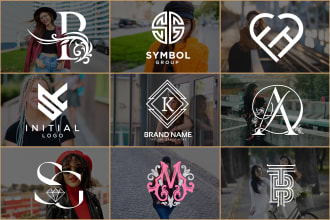 do luxury fashion clothing brand monogram logo design
