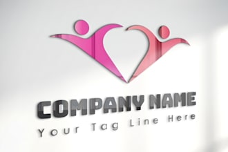 create modern nonprofit, healthcare, charity, welfare, foundation logo