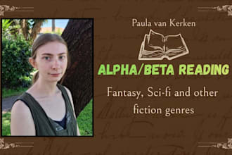 alpha or beta read your fiction book fantasy, scifi and other genres