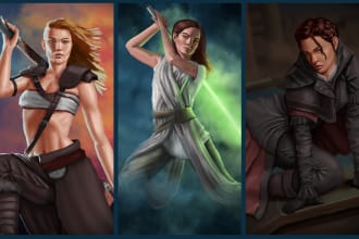 paint realistic or fantasy character art