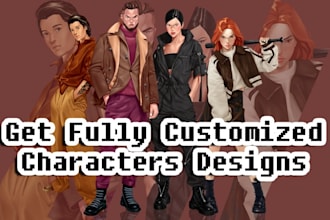 custom original character design cartoon or anime