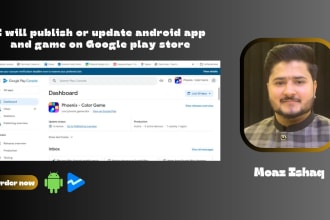 publish or upload and update the android app or game on the google play store