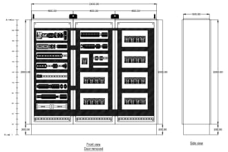 design elecrical panel with control and layout