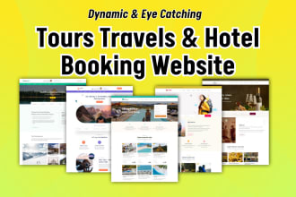 build tours travels hotel booking agency or affiliate website with wordpress wix