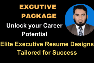 do cover letter, executive resume design or cv design