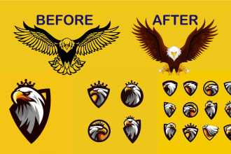 design redesign, remake, revamp, redraw, modify, vectorize logo