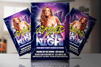 design a leaflet printing flyer, food flier in 1 hour