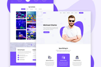 design portfolio website or personal blog website