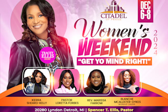 create an amazing church, event, birthday flyer