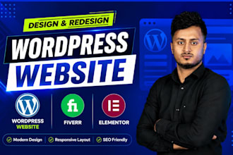 design, build, redesign, develop, clone, update, or business wordpress website