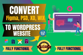 convert figma to elementor, figma to wordpress or wix to wordpress