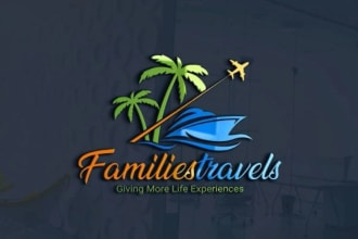 do travel agency hotel resort beach tour adventure holiday logo