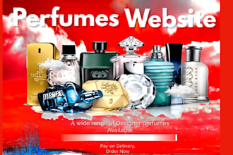 design perfume shopify, perfume website, fragrance website, perfume banner