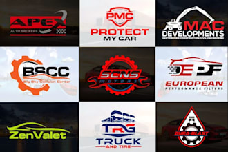 design transport logistic trucking car racing automotive logo