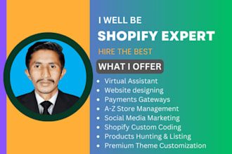 be professional shopify store development, and shopify website