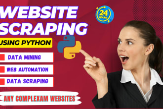 do web scraping data mining data scraper data extraction using python
