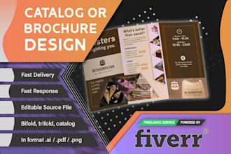 do a professional bifold or trifold brochure design for digital business