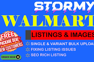 walmart listings images, SEO optimization, variation creation, bulk upload