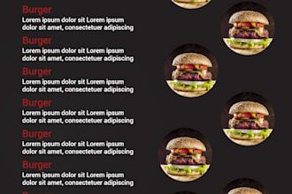 design professional food menu and restaurant menu