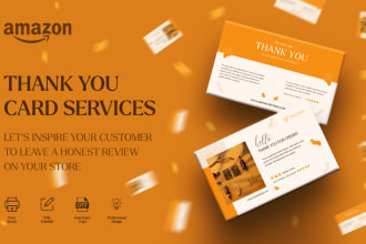 do amazon thank you card product insert for fashion business