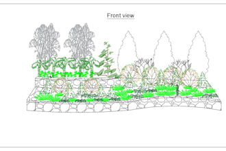 create 2d landscape designs, garden designs, and planting plans
