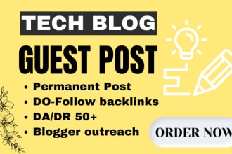 provide tech guest post on technology blogs