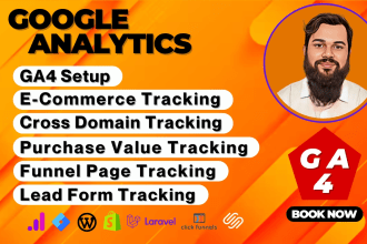 setup or fix google analytics 4, ga4 ecommerce tracking, conversion tracking GTM