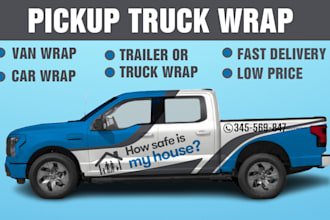 create a truck wrap design for your van, car, vehicle, food truck wrap
