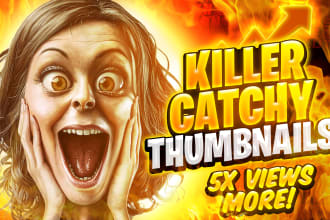 design amazing youtube thumbnail