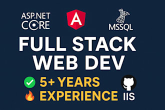 develop and fix asp net core mvc and angular web applications